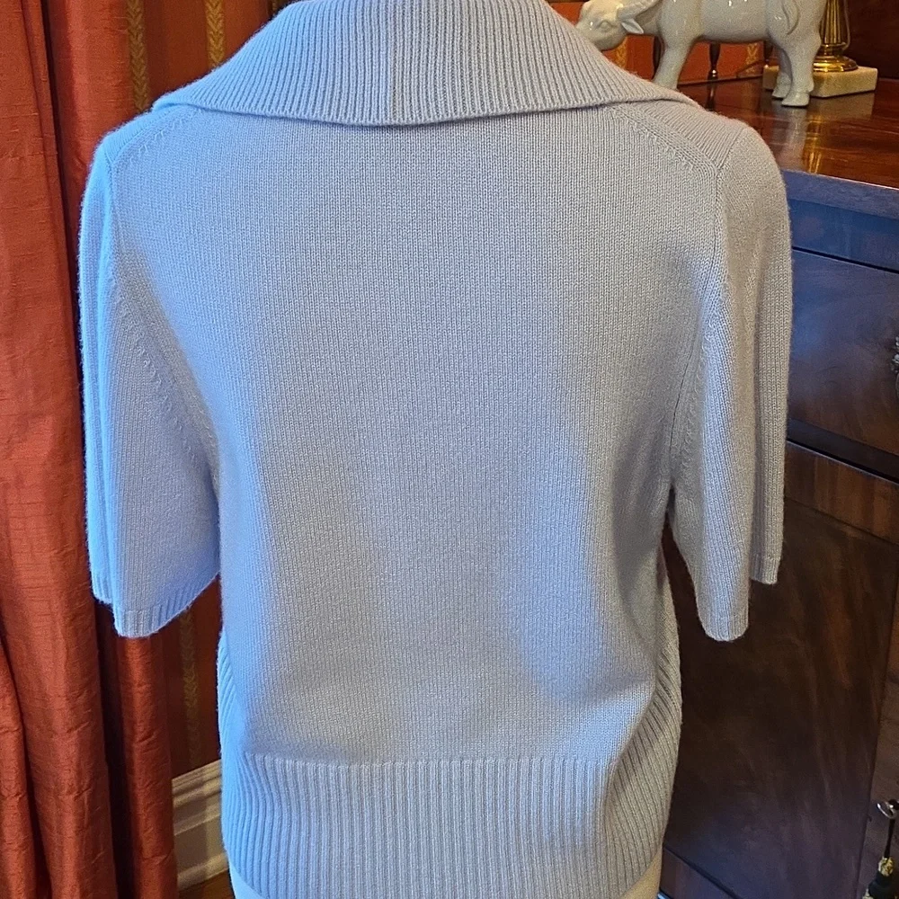 Short Sleeve Cashmere Sweater - Picture 2 of 5